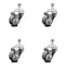 Service Caster 3 Inch Thermoplastic Rubber Wheel Swivel 3/8 Inch Threaded Stem Caster Set SCC SCC-TS20S314-TPRB-381615-4 - alternate 1
